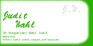 judit wahl business card